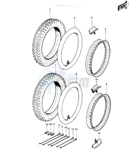 KX 450 drawing WHEELS_TIRES -- 74 KX 450- -