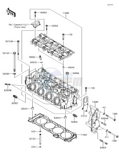 JET SKI ULTRA 310X JT1500LHF EU drawing Cylinder Head