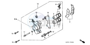 CBR125RW9 Europe Direct - (ED / WH) drawing FRONT BRAKE CALIPER