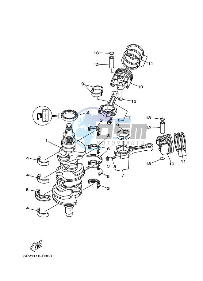 CRANKSHAFT--PISTON