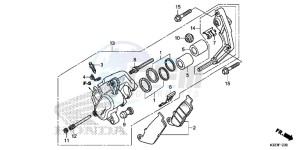 CBR250RF CBR250R Europe Direct - (ED) drawing FRONT BRAKE CALIPER ( CBR250R/ 300R)