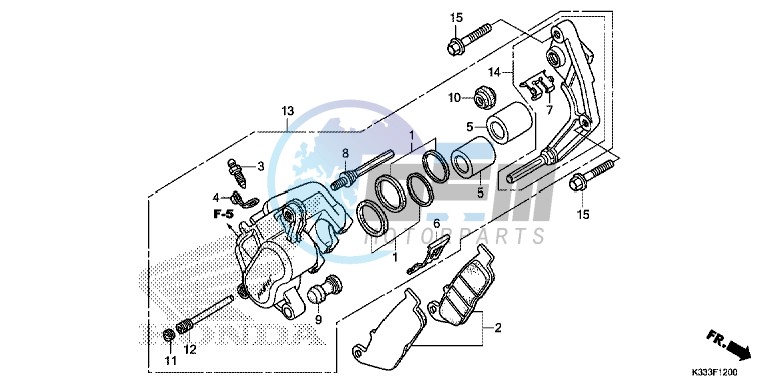 FRONT BRAKE CALIPER ( CBR250R/ 300R)