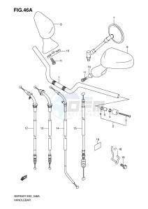 GSF600 (E2) Bandit drawing HANDLEBAR (MODEL K2 K3 K4)