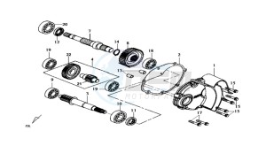 HD 200EVO EFI drawing CRANKCASE - DRIVE SHAFT