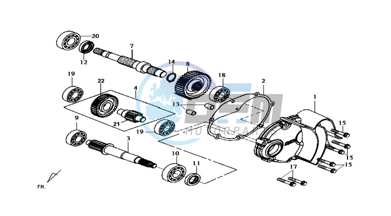 CRANKCASE - DRIVE SHAFT