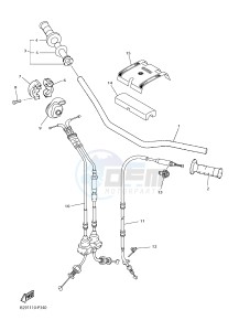 YZ250FX (B297 B298 B299 B299 B29A) drawing STEERING HANDLE & CABLE