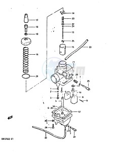 DR125S (Z-D) drawing CARBURETOR