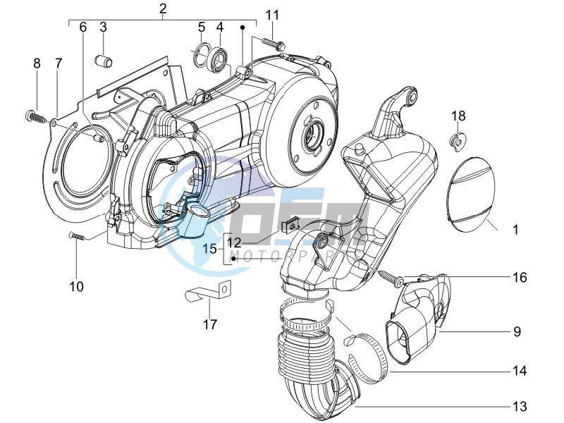 Crankcase cover - Crankcase cooling