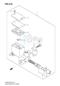 AN400Z ABS BURGMAN EU-UK drawing REAR MASTER CYLINDER