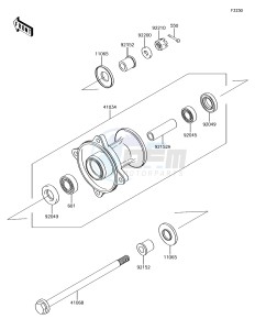 KX65 KX65AGF EU drawing Front Hub