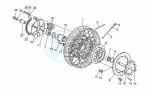 California III 1000 Carburatori Carburatori drawing Rear wheel, spokes