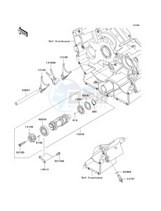 VN 900 C [VULCAN 900 CUSTOM] (7F-9FA) C8F drawing GEAR CHANGE DRUM_SHIFT FORK-- S- -