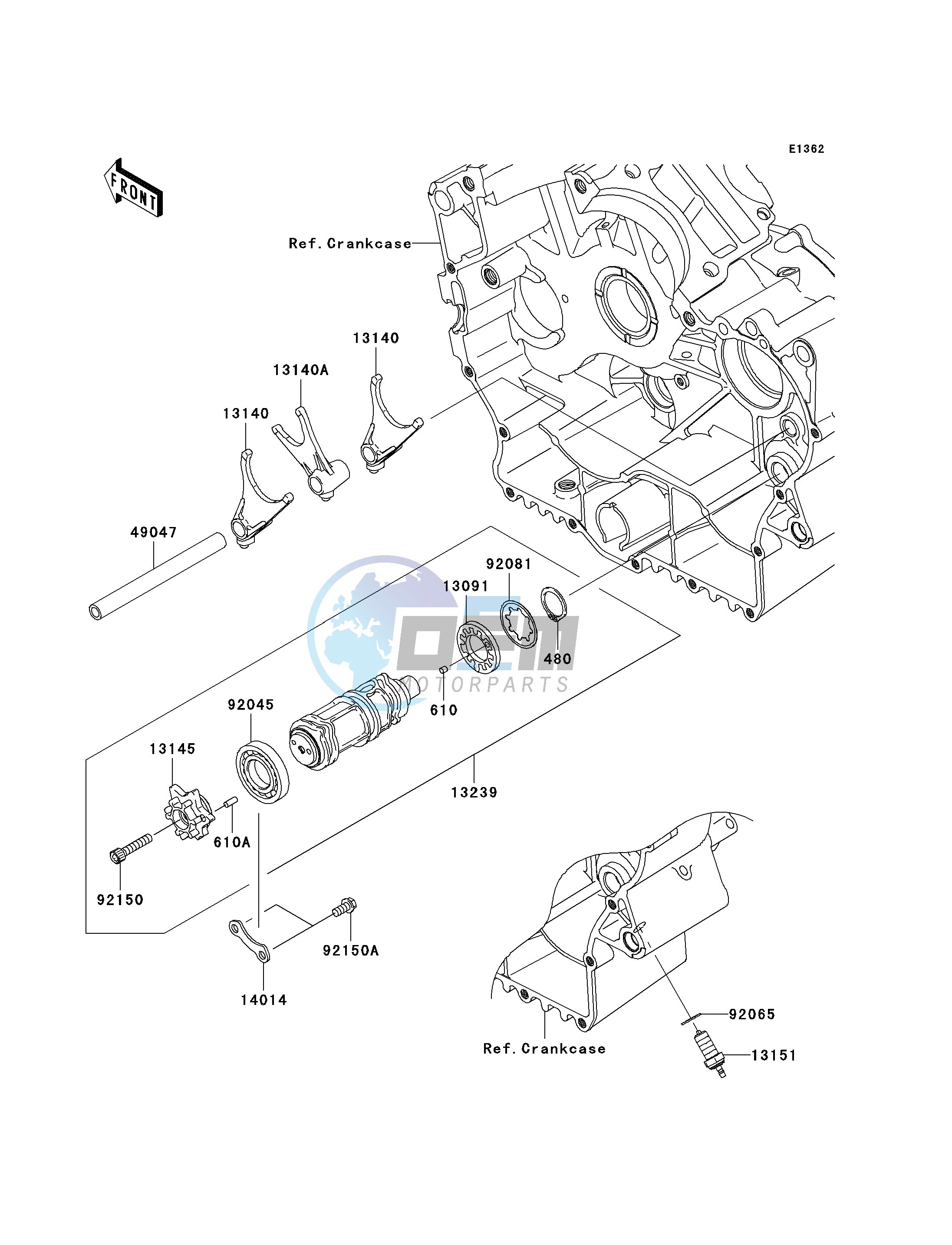 GEAR CHANGE DRUM_SHIFT FORK-- S- -