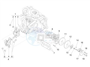 GTS 300 IE ABS E4 (APAC) drawing Rocking levers support unit