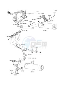 ZX 1400 A [NINJA ZX-14] (A6F-A7FA) A6F drawing MUFFLER-- S- -