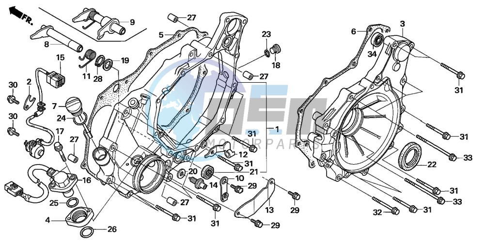 REAR CRANKCASE COVER