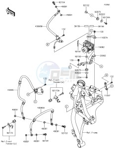 NINJA 650 EX650KHFA XX (EU ME A(FRICA) drawing Brake Piping