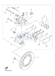 XJ6F 600 DIVERSION F (1CWG) drawing REAR BRAKE CALIPER