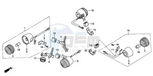 XR250R drawing WINKER (DK)