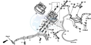 CBR600RA9 France - (F / ABS CMF) drawing FRONT VALVE UNIT (CBR600RA)