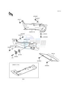 ZX 600 E [NINJA ZX-6] (E4-E6) [NINJA ZX-6] drawing SIDE COVERS_CHAIN COVER -- ZX600-E5- -