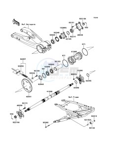 KFX450R KSF450B9F EU drawing Rear Hub