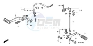 CB600F3A France - (F / CMF ST 25K) drawing PEDAL