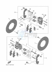 YXF850E YXF85WPAM (BARE) drawing REAR BRAKE CALIPER