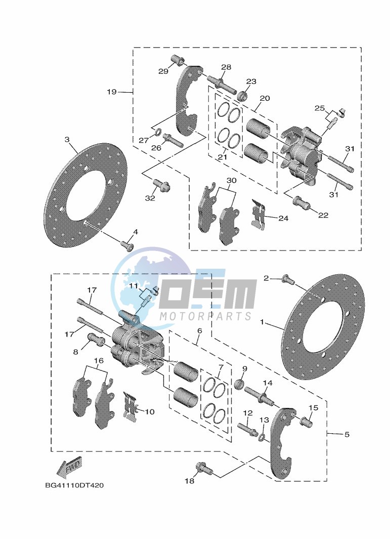 REAR BRAKE CALIPER