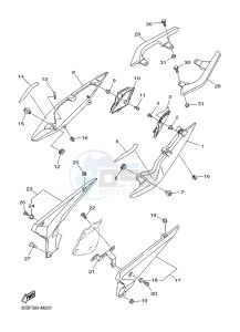 XJ6N ABS 600 XJ6-N (NAKED, ABS) (36B5) drawing SIDE COVER