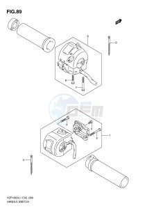 VZR1800 (E2) INTRUDER drawing HANDLE SWITCH (VZR1800ZL1 E19)