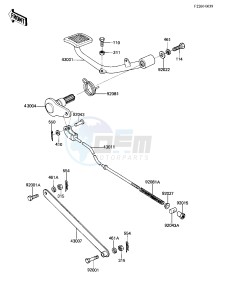 KZ 305 B [CSR BELT] (B1) [CSR BELT] drawing BRAKE PEDAL_TORQUE LINK