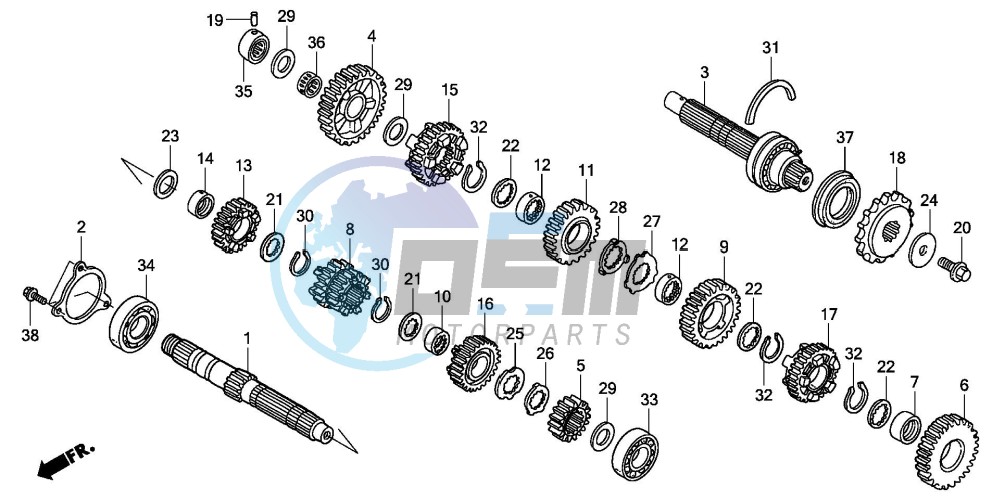 TRANSMISSION (CBF600S8/SA8/N8/NA8)