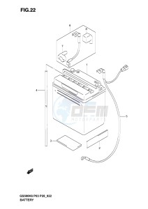 GS500 (P3) drawing BATTERY