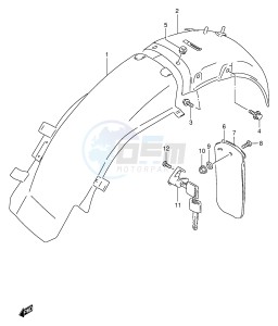 TU250X (E2) drawing REAR FENDER (MODEL Y K1)