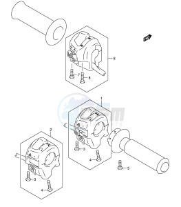 AN250 (E2) Burgman drawing HANDLE SWITCH (MODEL K3 E2,E19,E24,E71)