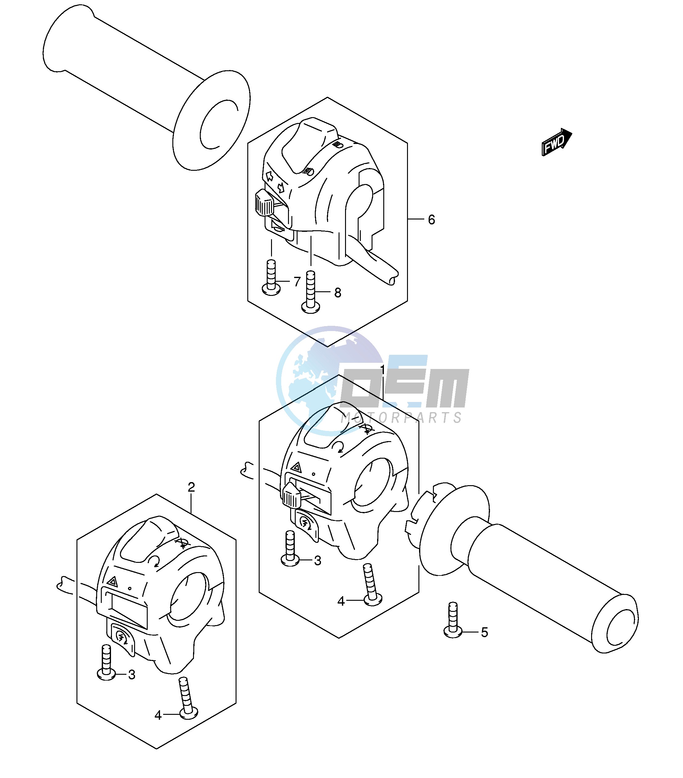 HANDLE SWITCH (MODEL K3 E2,E19,E24,E71)