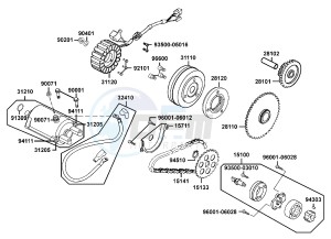 PEOPLE S 300 I drawing Starting Motor - Generator