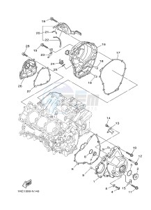 MT09 900 BELGIUM drawing CRANKCASE COVER 1