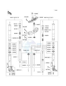 ZR 1000 B [Z1000 EUROPEAN] (B7F-B9F) B7F drawing FRONT FORK