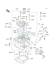 KLX 650 D [KLX650R] (D1) [KLX650R] drawing CYLINDER HEAD