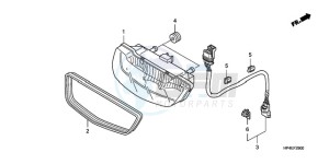 TRX420TMA Australia - (U / 2WD) drawing TAILLIGHT