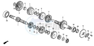 CB250 TWO FIFTY drawing TRANSMISSION