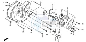 TRX300 FOURTRAX drawing LEFT CRANKCASE COVER