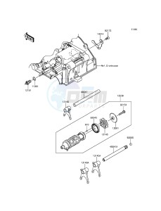 Z300 ER300AFF XX (EU ME A(FRICA) drawing Gear Change Drum/Shift Fork(s)