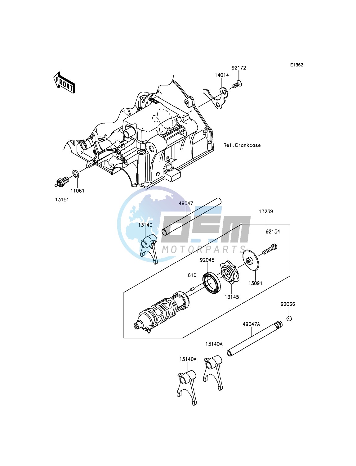 Gear Change Drum/Shift Fork(s)