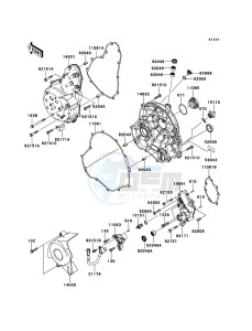 VERSYS KLE650B7F GB XX (EU ME A(FRICA) drawing Engine Cover(s)