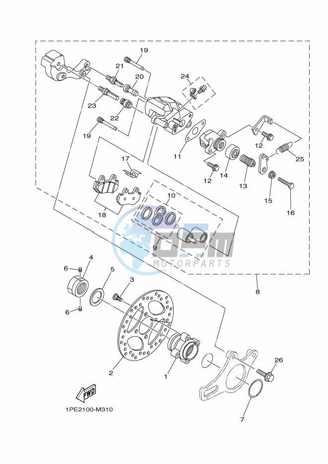 REAR BRAKE CALIPER