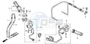 VTR1000F FIRE STORM drawing SWITCH/CABLE