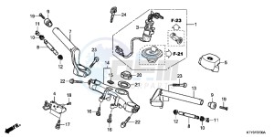 CBR125RSC drawing HANDLE PIPE/TOP BRIDGE